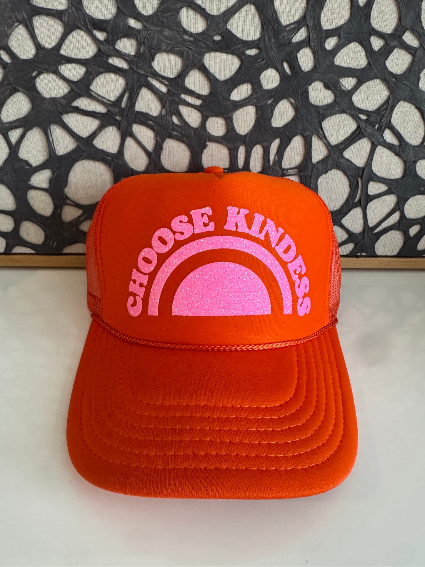 Midlifers CHOOSE KINDNESS orange trucker.