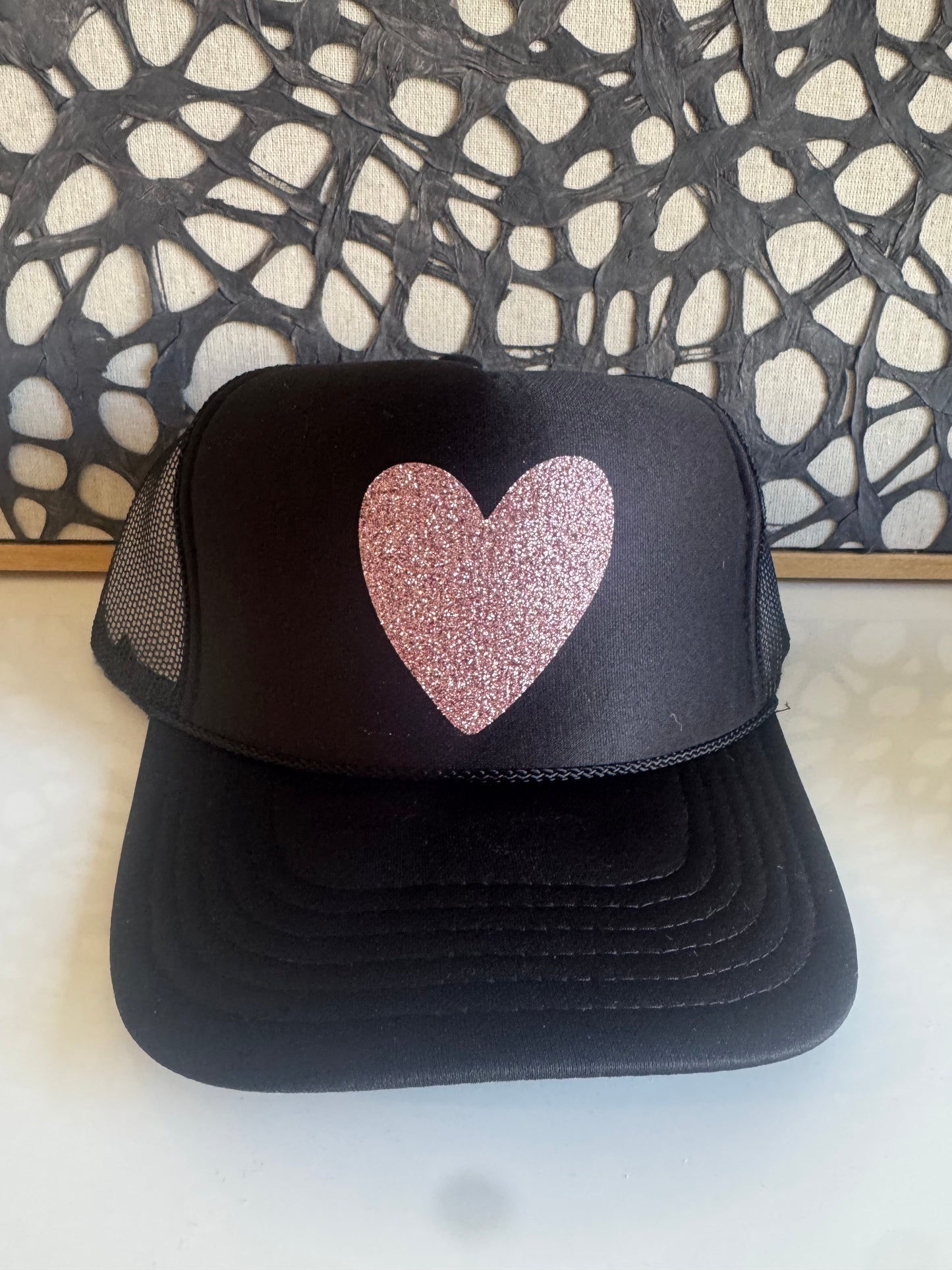 Artsy Heart - Black Trucker