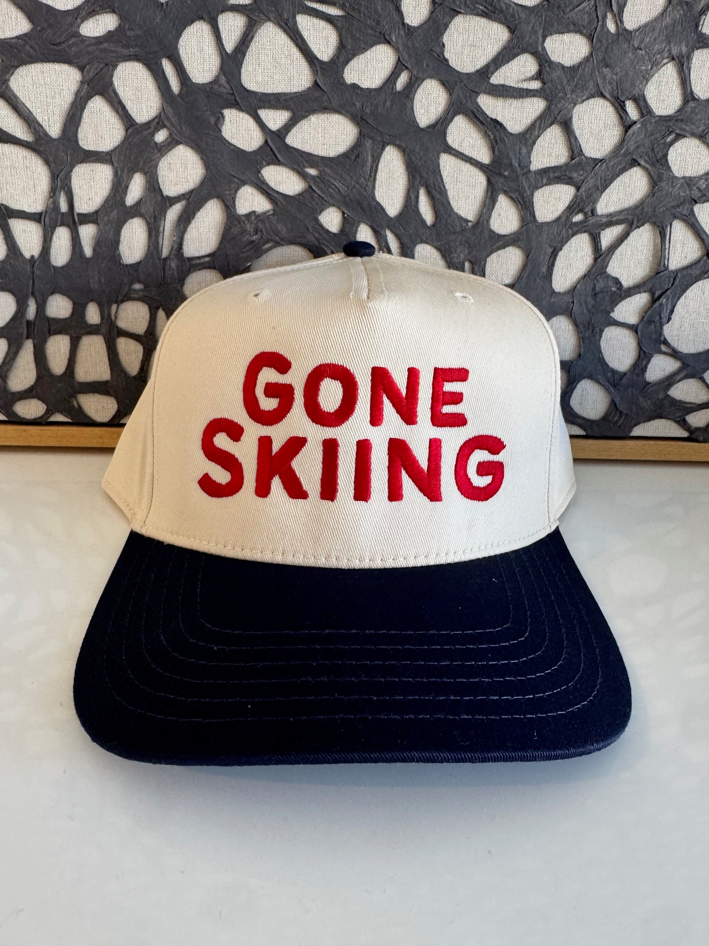 GONE SKIING trucker