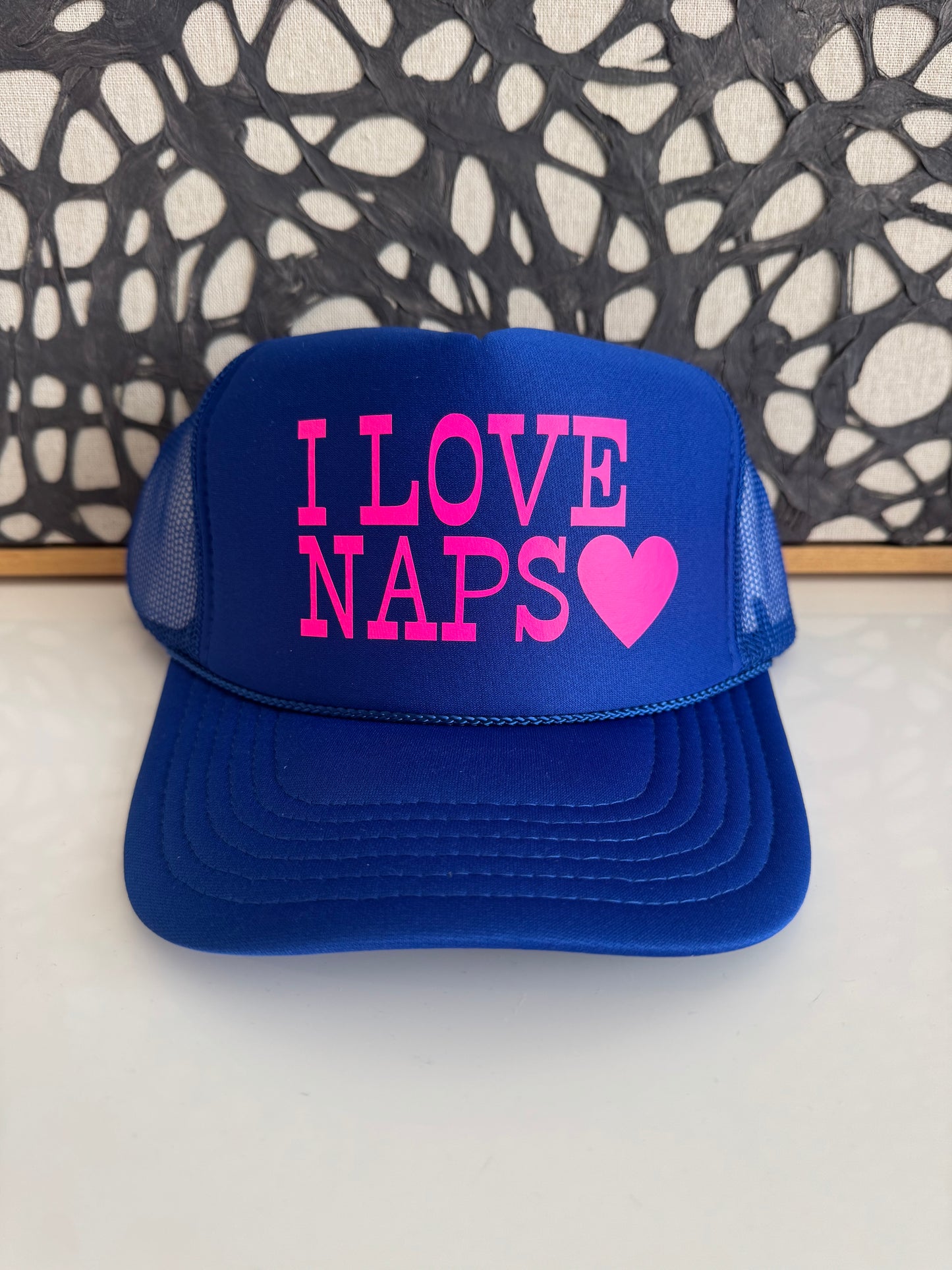Midlifers I Love Naps royal blue hat