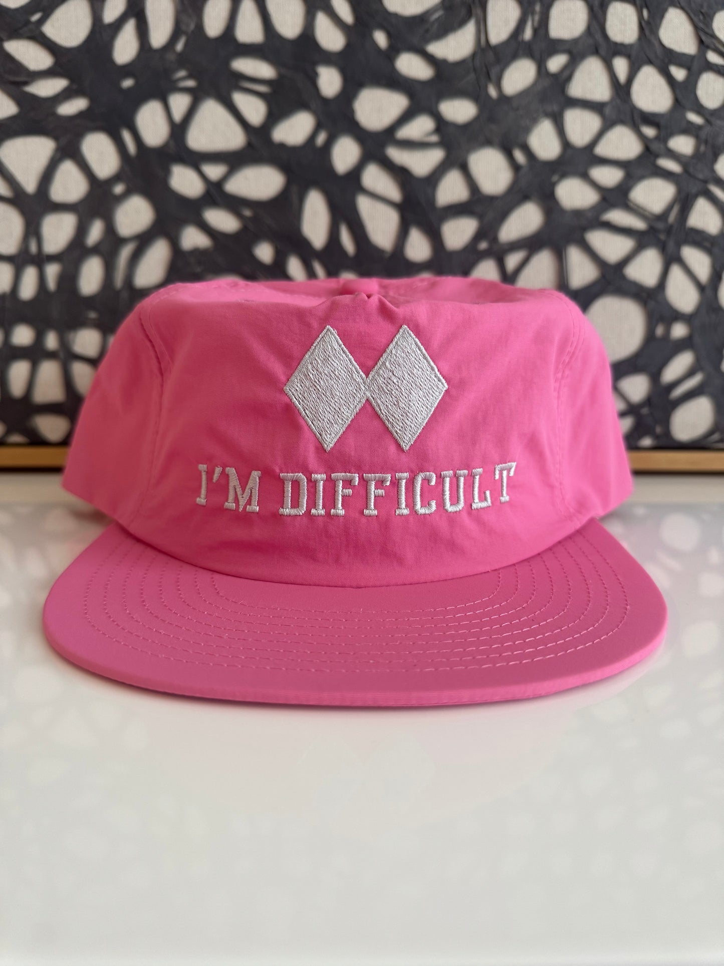 I'm Difficult pink sport hat