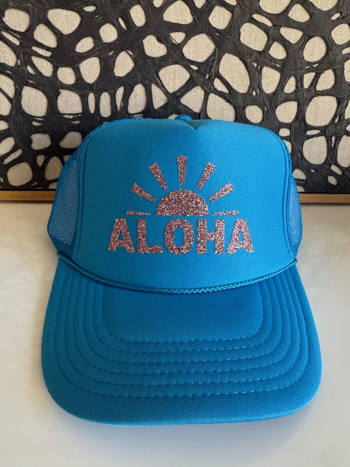 Aloha - Neon Blue Trucker
