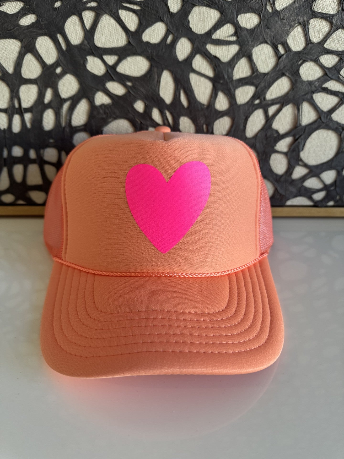 Artsy Heart - Orange Trucker