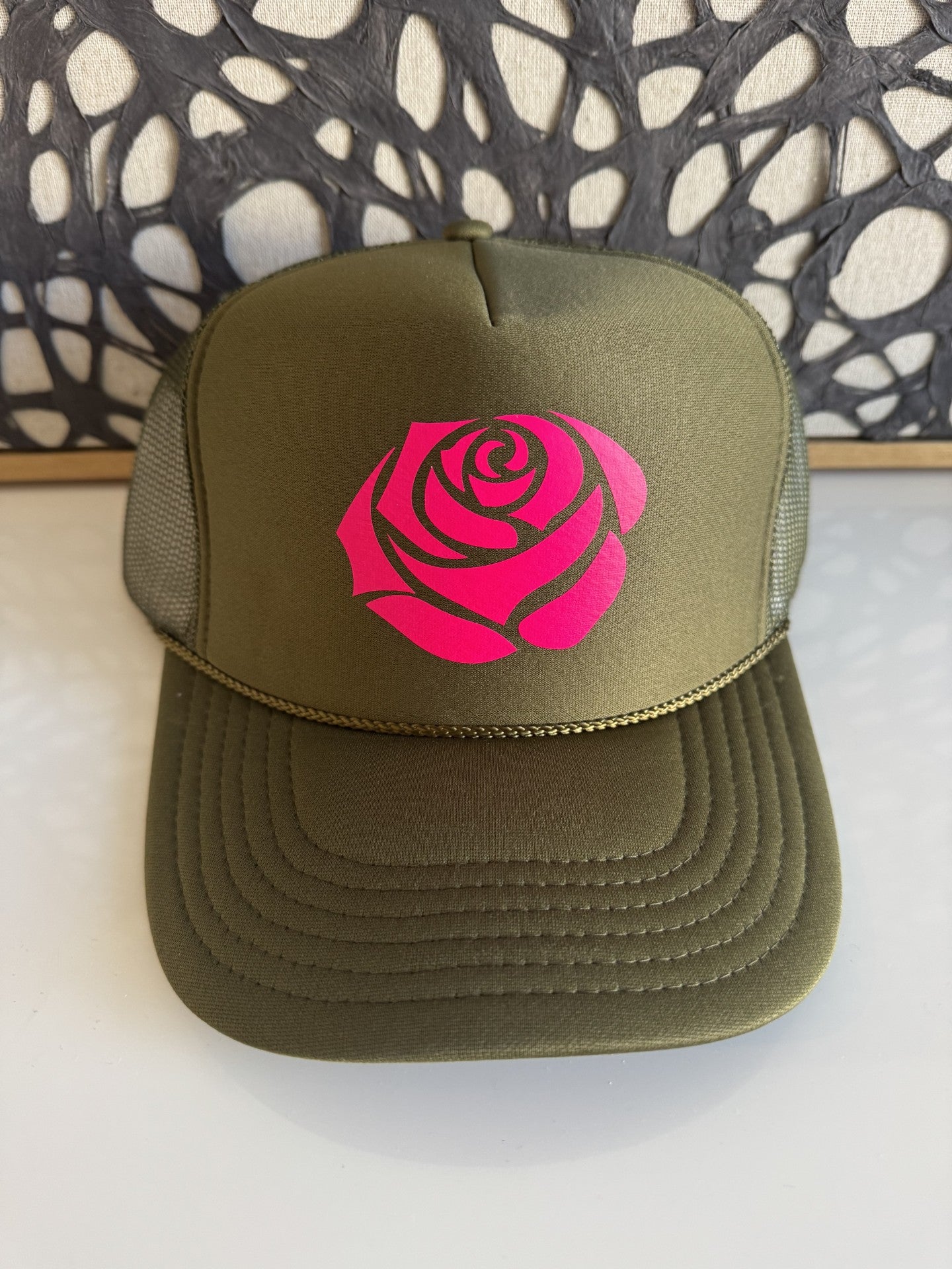 Rose image on Olive Trucker