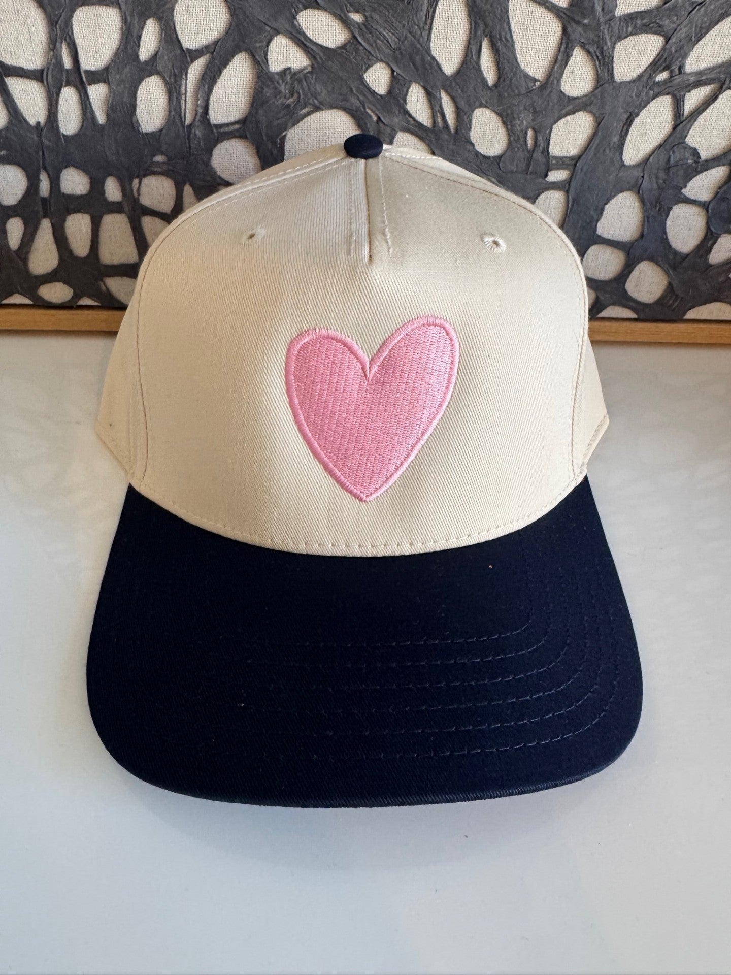 Artsy Heart - Mid Profile Baseball Cap Embroidered Font