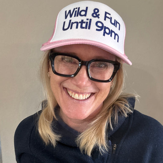 Midlifers Wild & Fun Until 9pm light pink trucker