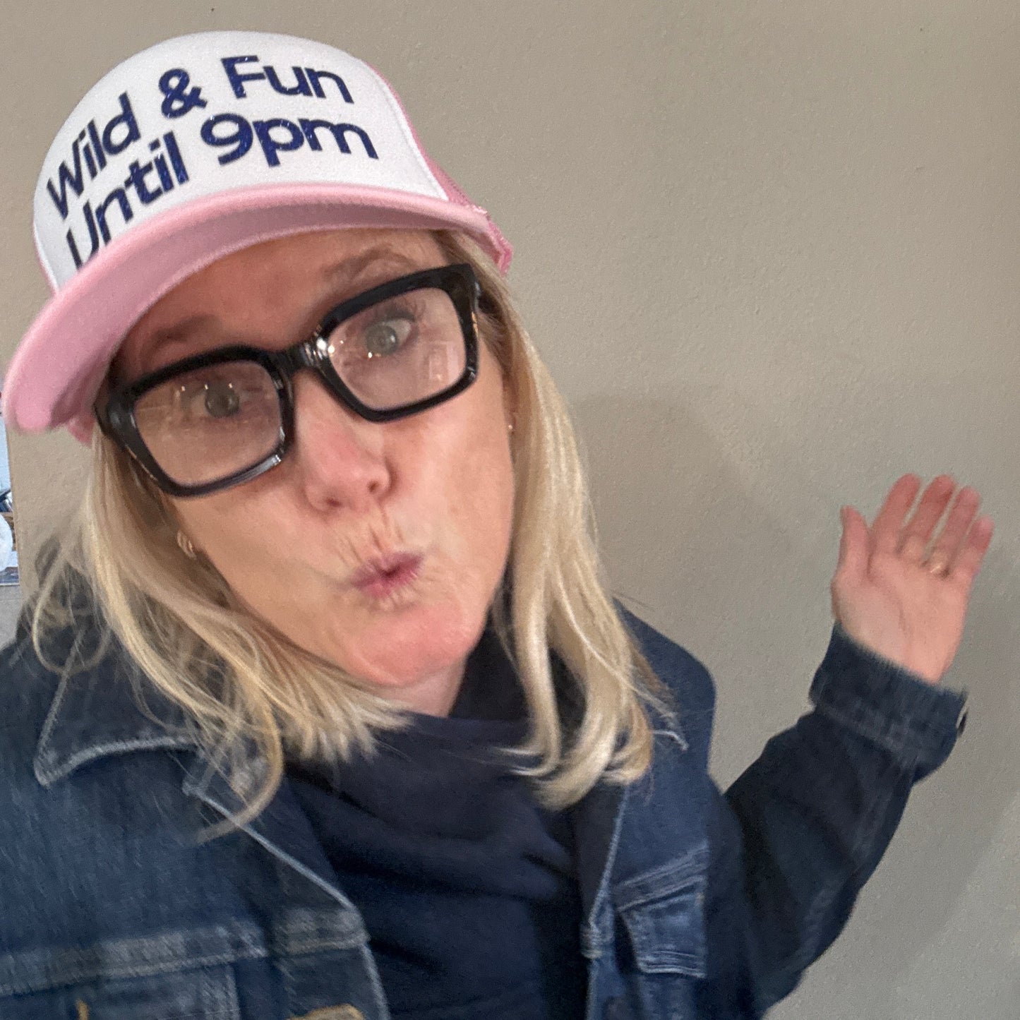 Midlifers Wild & Fun Until 9pm light pink trucker