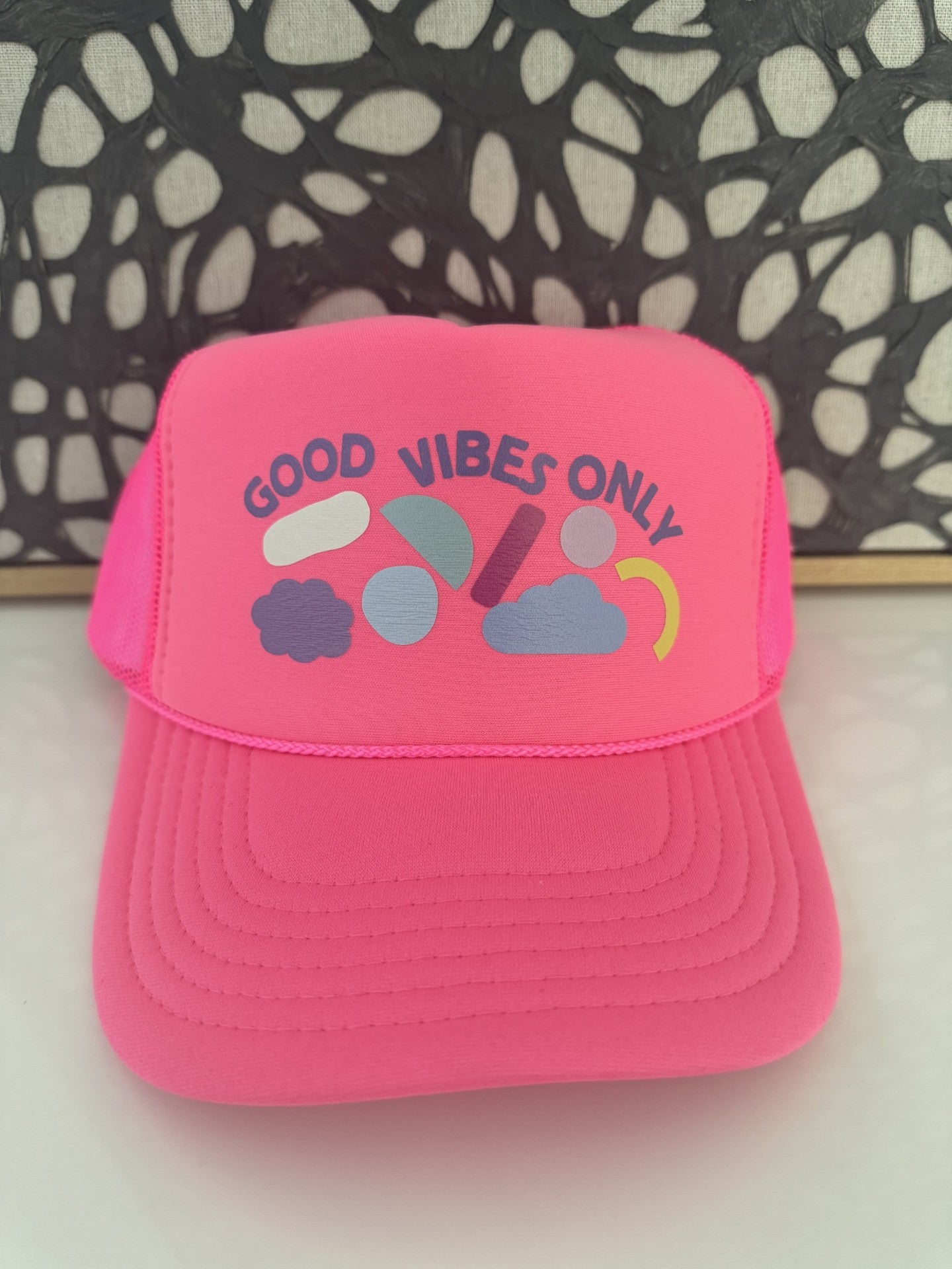 Good Vibes Only - Neon Pink Trucker