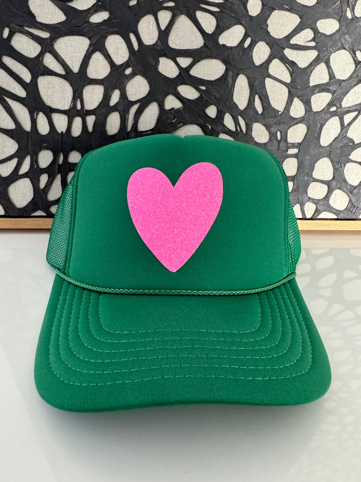 Artsy Heart - Kelly Green Trucker