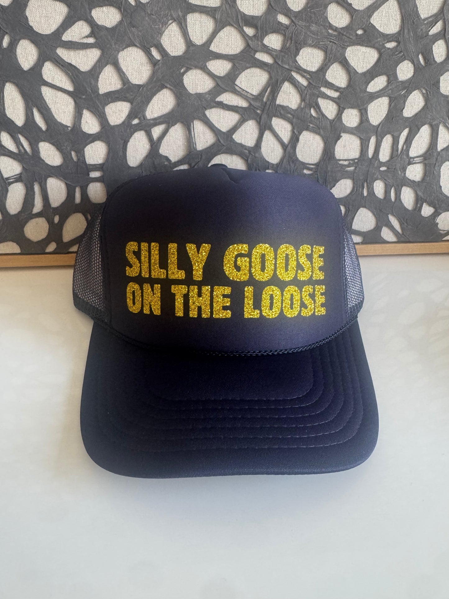 Silly Goose on the Loose navy trucker