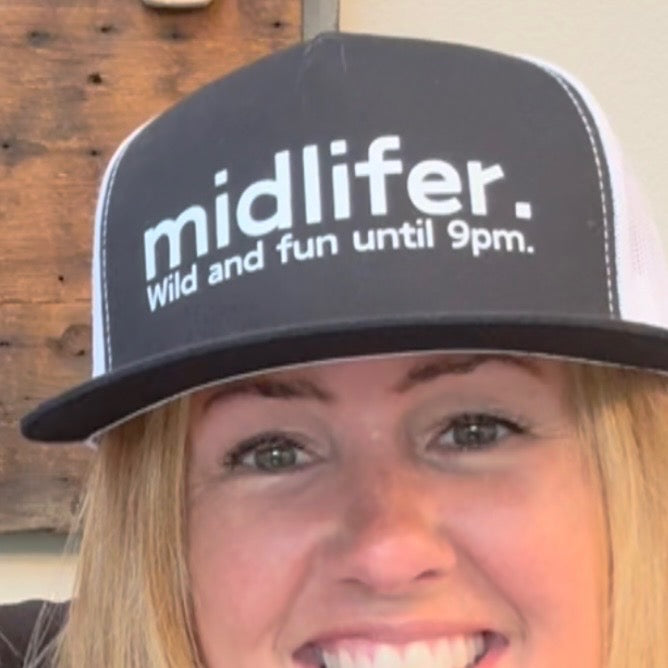 Midlifers large Midlifer with Wild and Fun black trucker