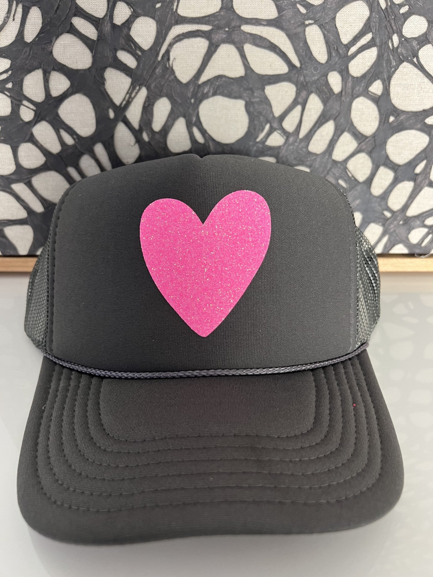 Artsy Heart - Charcoal Trucker