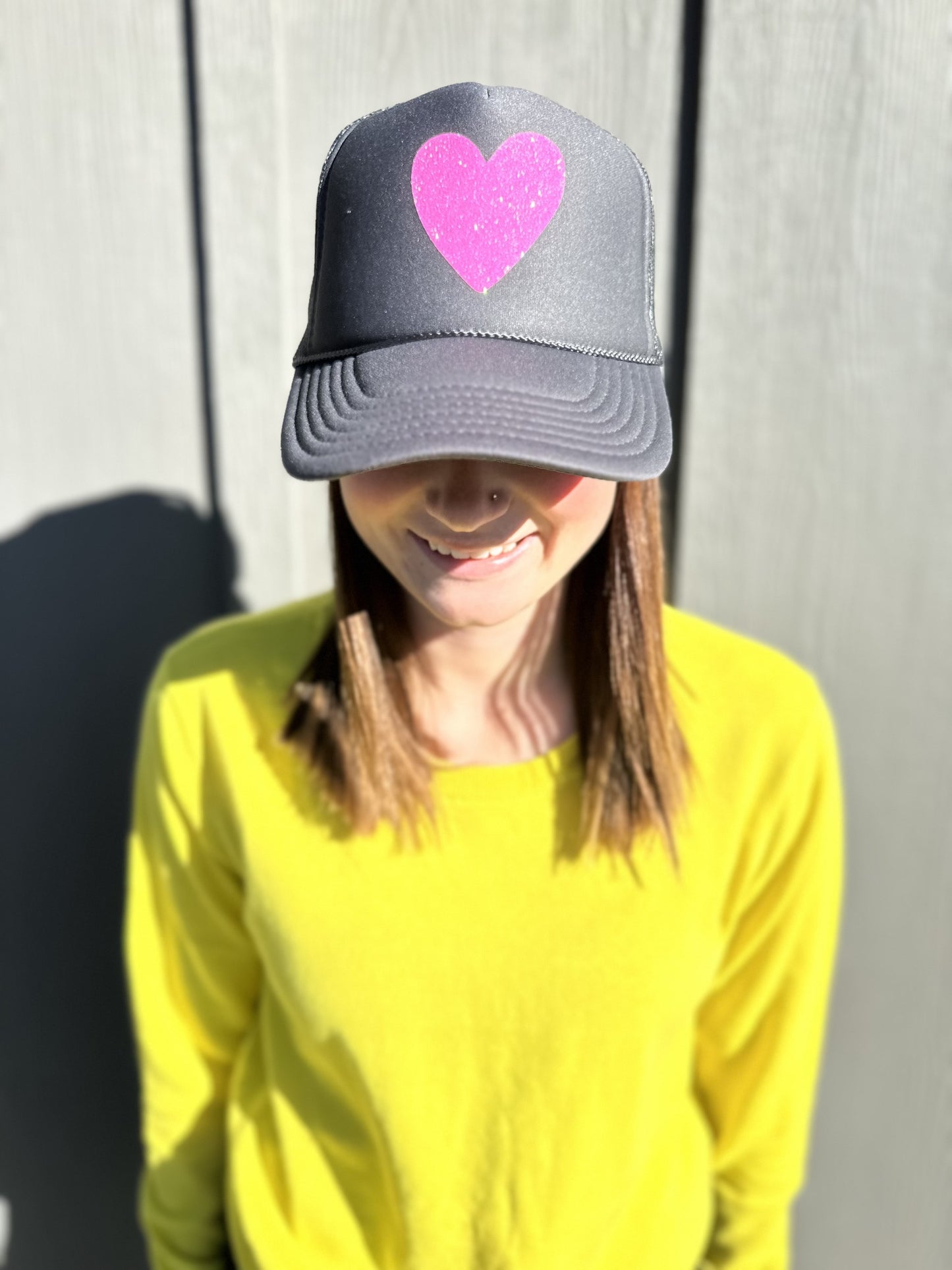 Artsy Heart - Charcoal Trucker