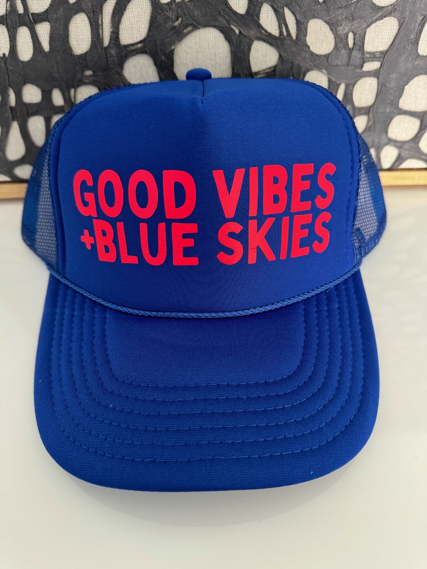 Good Vibes + Blue Skies - Royal Blue Trucker