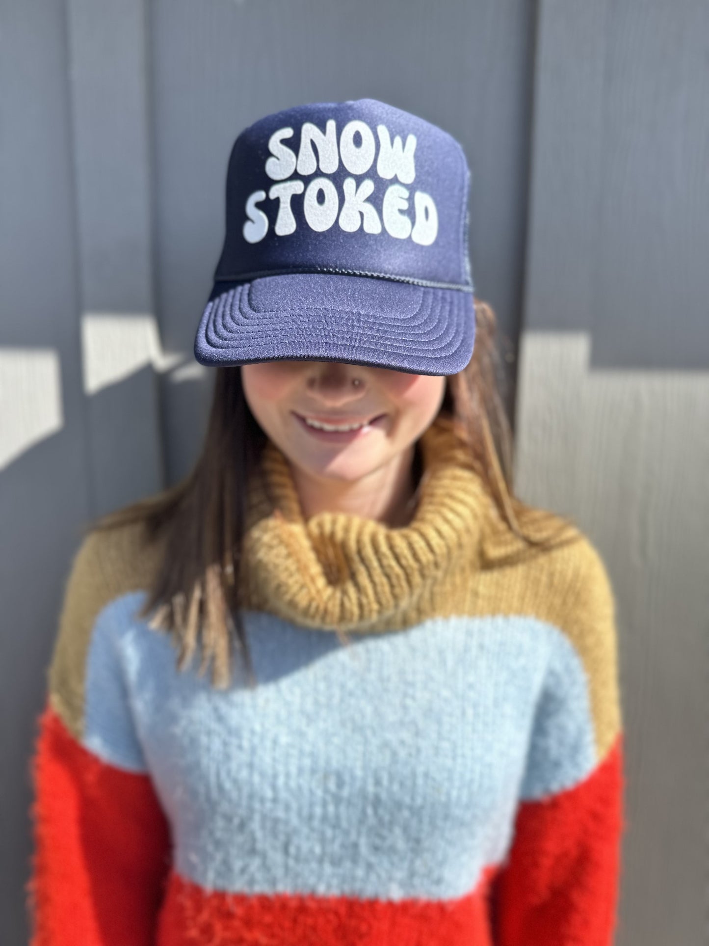 Snow Stoked - Navy Trucker