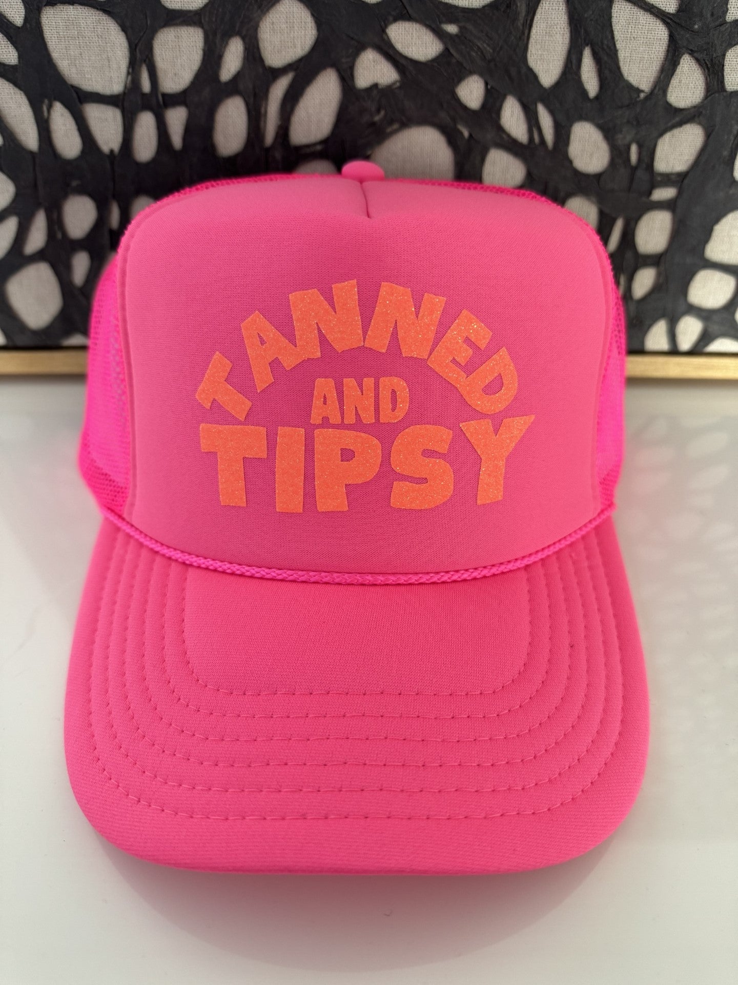 Tanned and Tipsy - Neon Pink Trucker