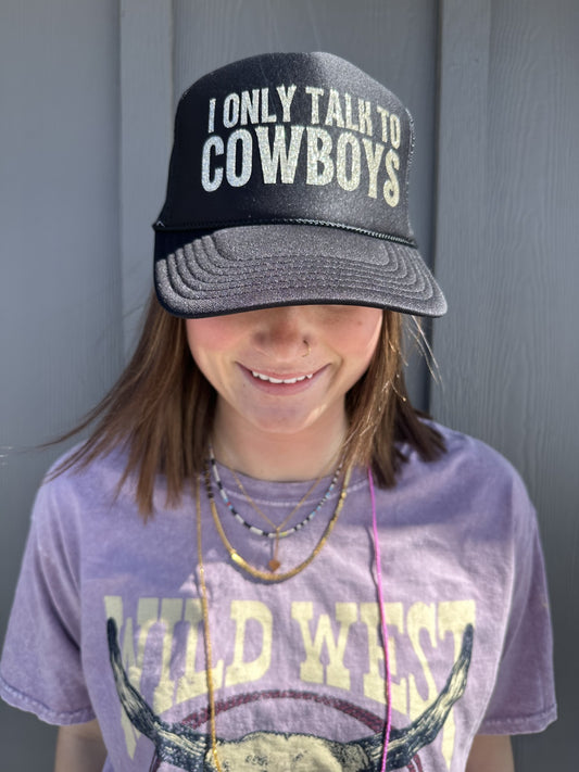 I Only Talk to Cowboys - Black Trucker