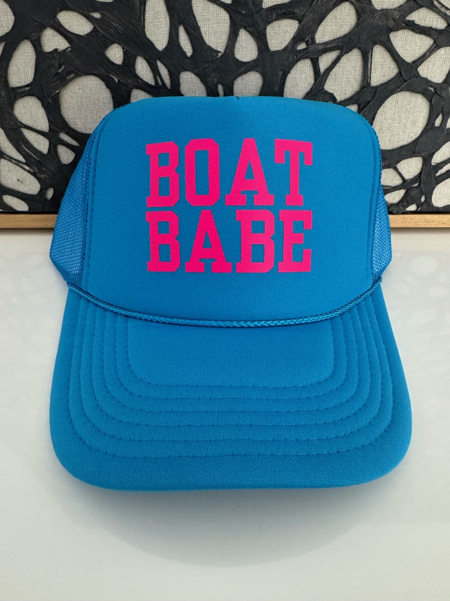 Boat Babe - Neon Blue Trucker