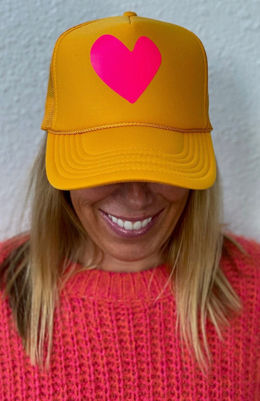 Artsy Heart - Yellow Trucker