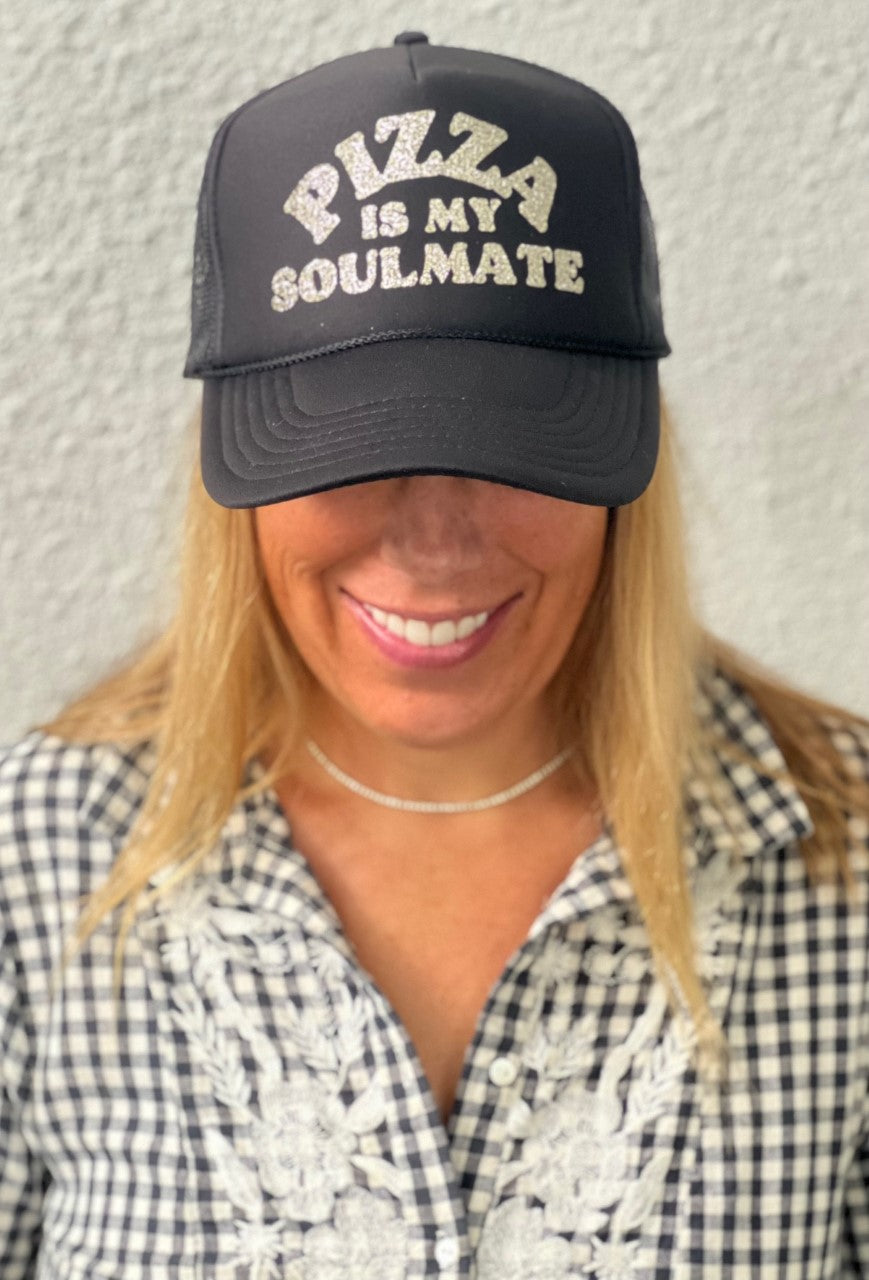 Pizza is My Soulmate - Black Trucker